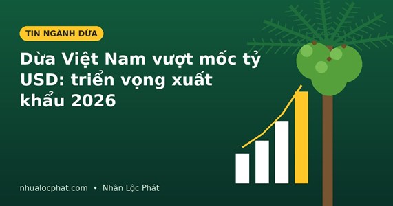 Dừa Việt Nam vượt mốc tỷ USD: Bức tranh xuất khẩu và triển vọng 2026