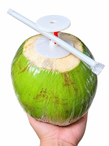 Nút Dừa Khóa Ngắn – Ống Hút Treo Trên Nút